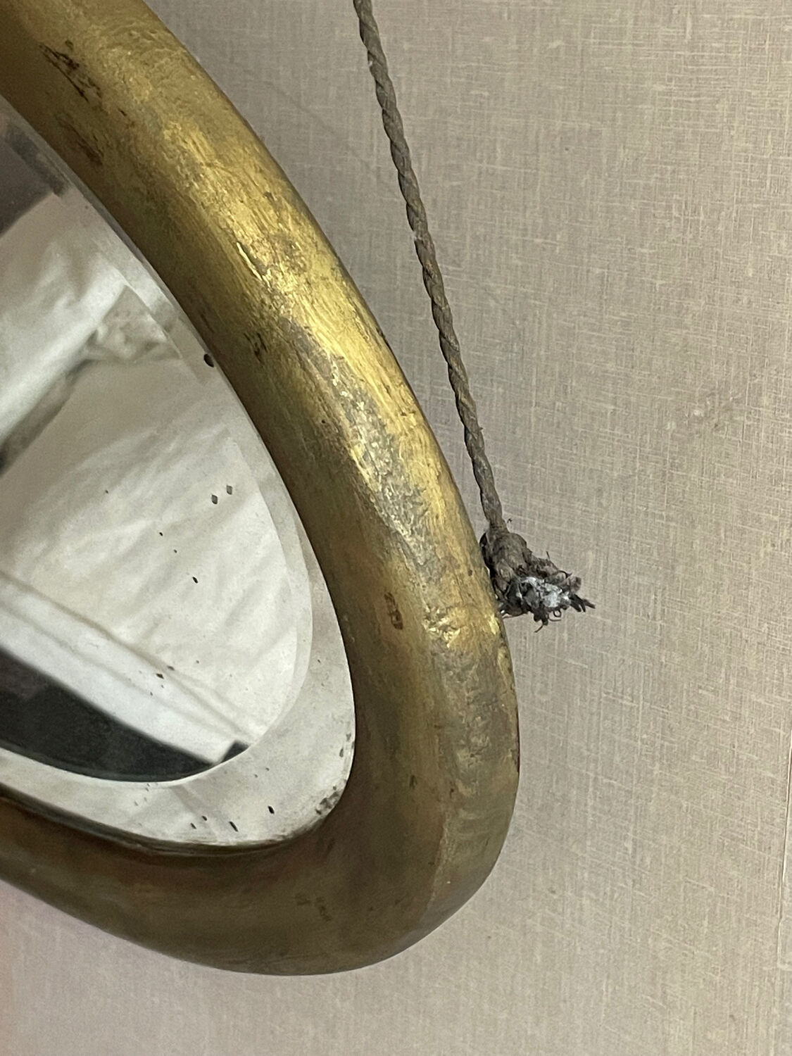 Art deco oval mirror