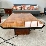 Roche Bobois elm burl coffee table, 1980