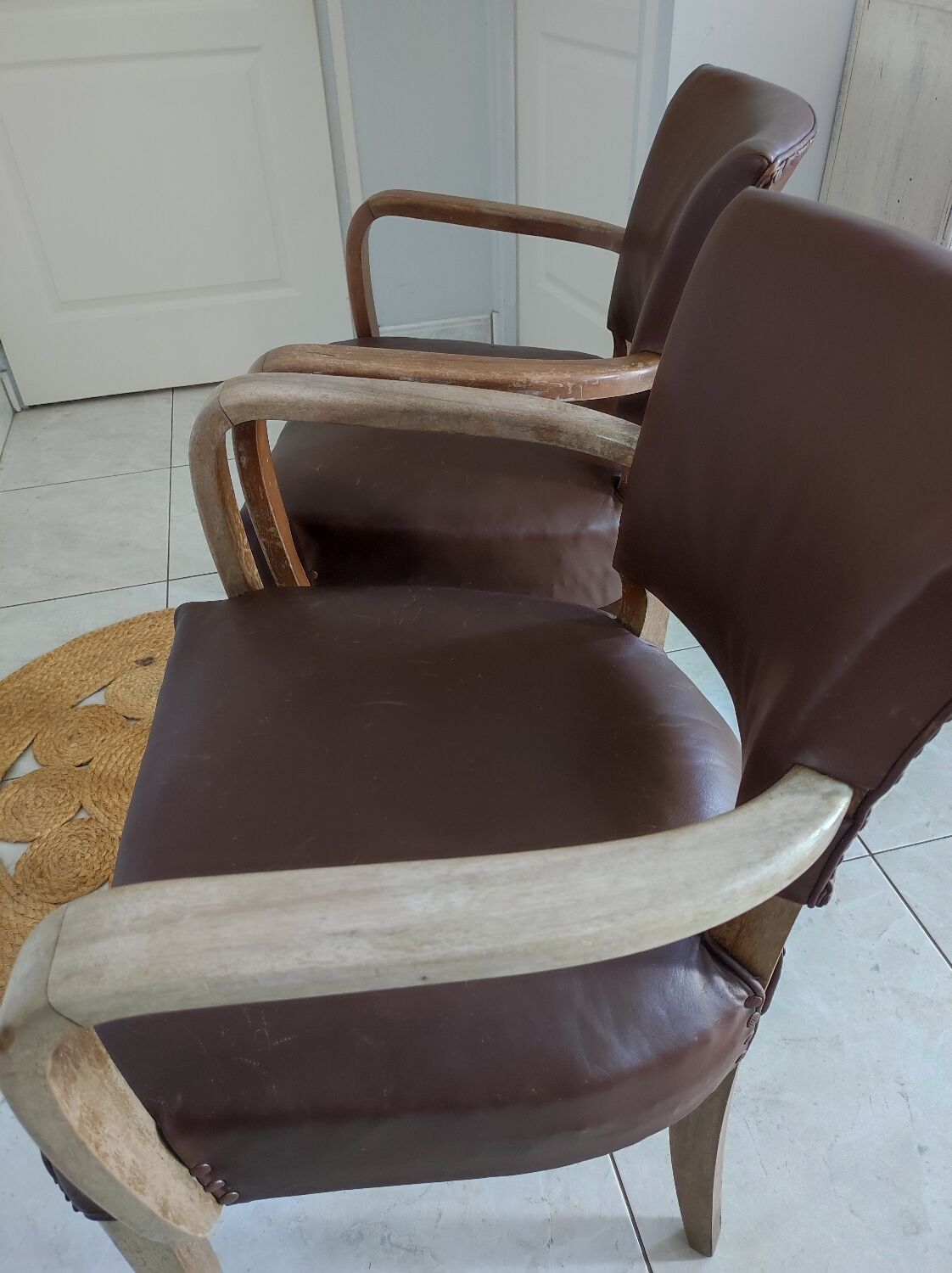 Pair of bridge armchairs