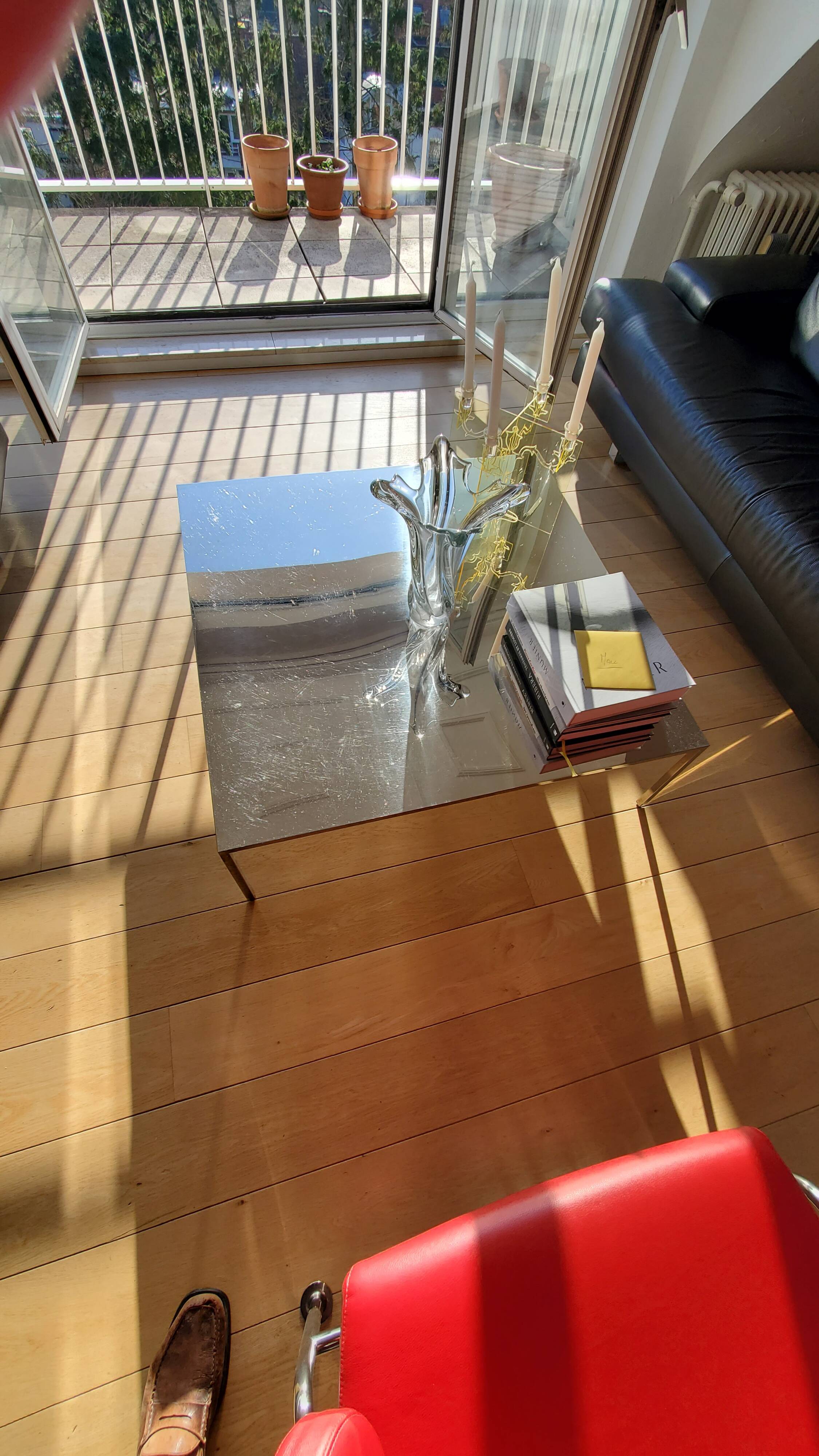 Steel coffee table, year 2004