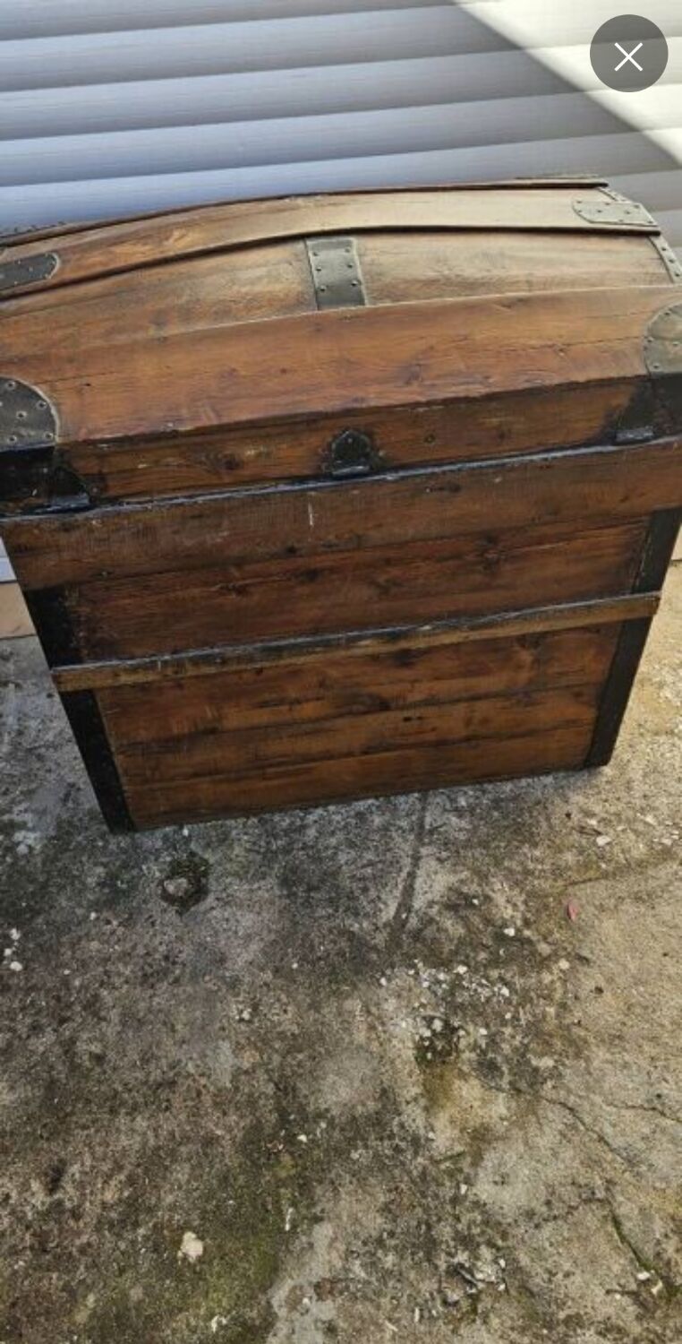Vintage wooden trunk
