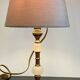 Vintage marble and velvet metal lamp