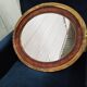 Miroir art déco ovale doré