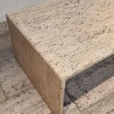 Travertine coffee table attributed to Up & Up, Italy, 1975