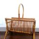 Rattan magazine rack 1960