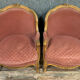 Pair of Louis XV armchairs in light wood around 1900