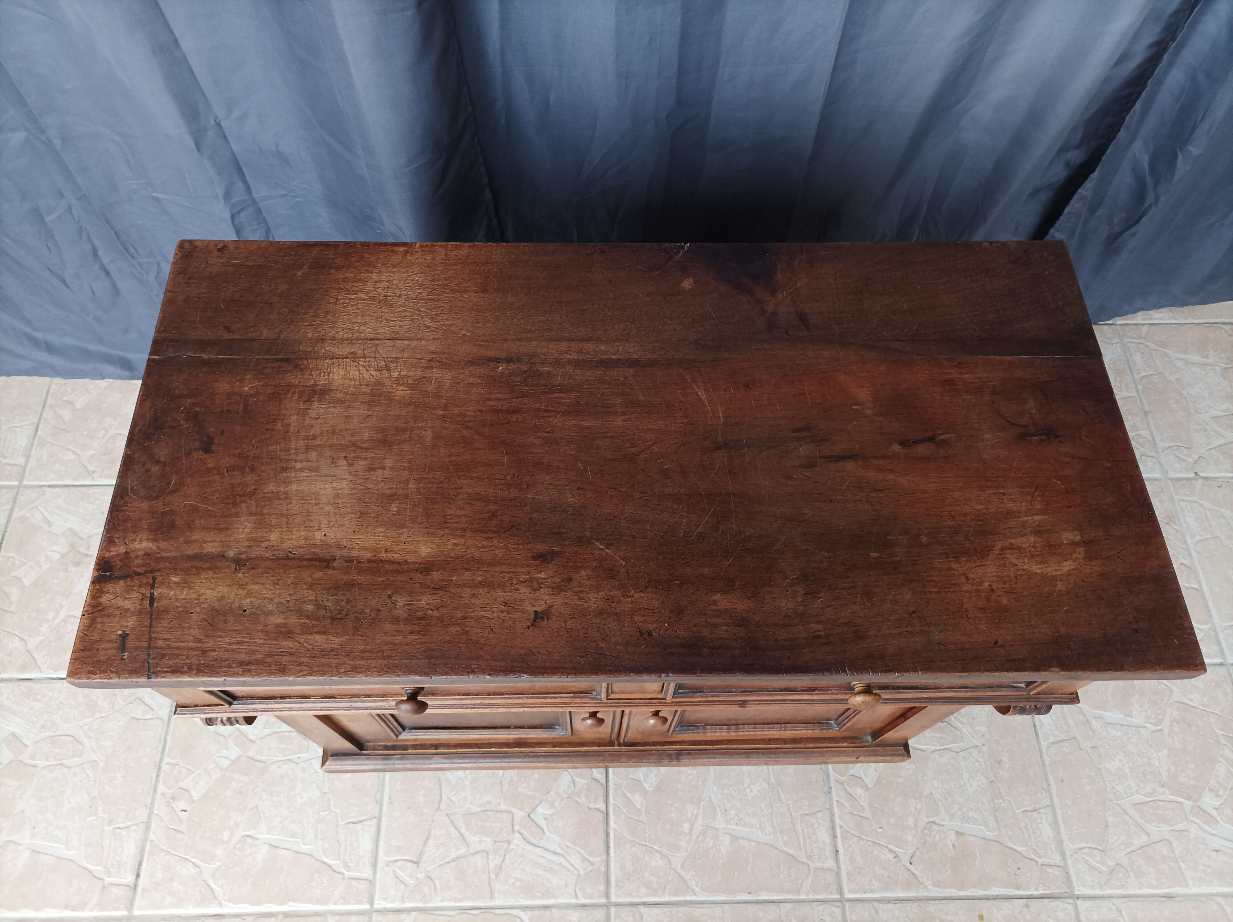 Low walnut sideboard