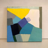 Tableau Huile au Couteau Bleu