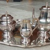 Old silver-plated coffee service
