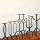 Black iron tripod chandelier, brutalist, 1970 - 34 cm