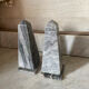 pair of obelisk bookends in marble Art Deco style