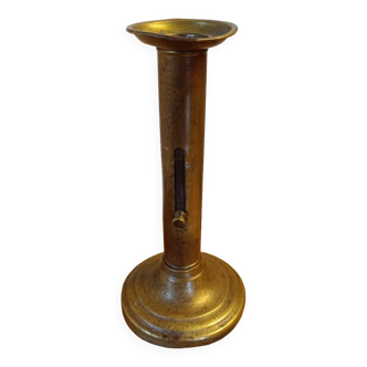 Old brass candle holder low candlestick