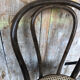 Chair bistrot style thonet dark wood & seat cannée 70s vintage #a233