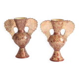 Neoclassical Spanish Copper Lustre Vases, 19Th