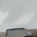 Rectangular silver metal tray 1970