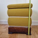 Ottoman ancient chest yellow broom