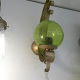 Metal Wall Light Globe and Glass Pendant Retro Art Deco