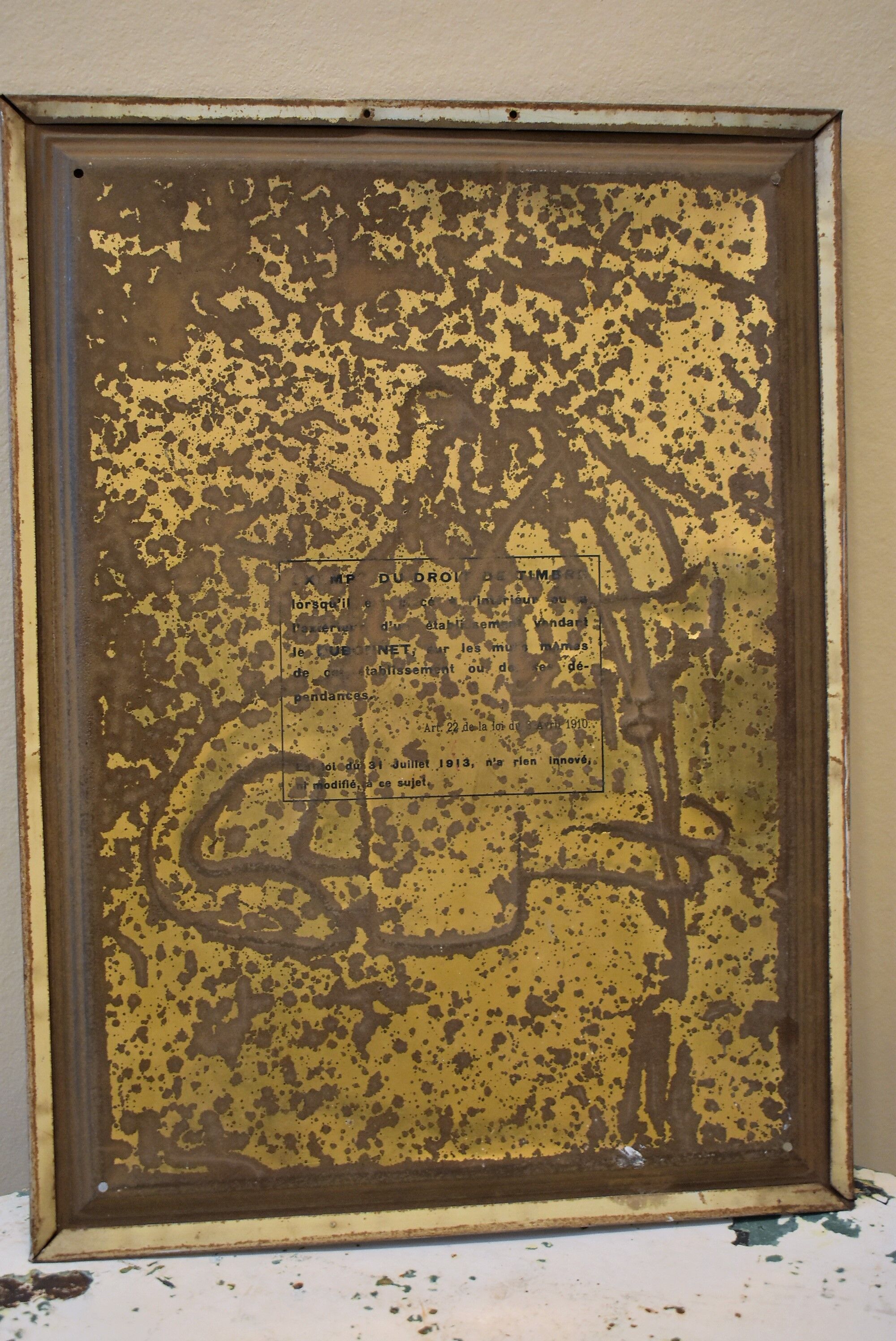 Dubonnet plate old metal