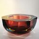 1960s Octagonal Multi-faceted Ashtray in Uranium Murano Glass