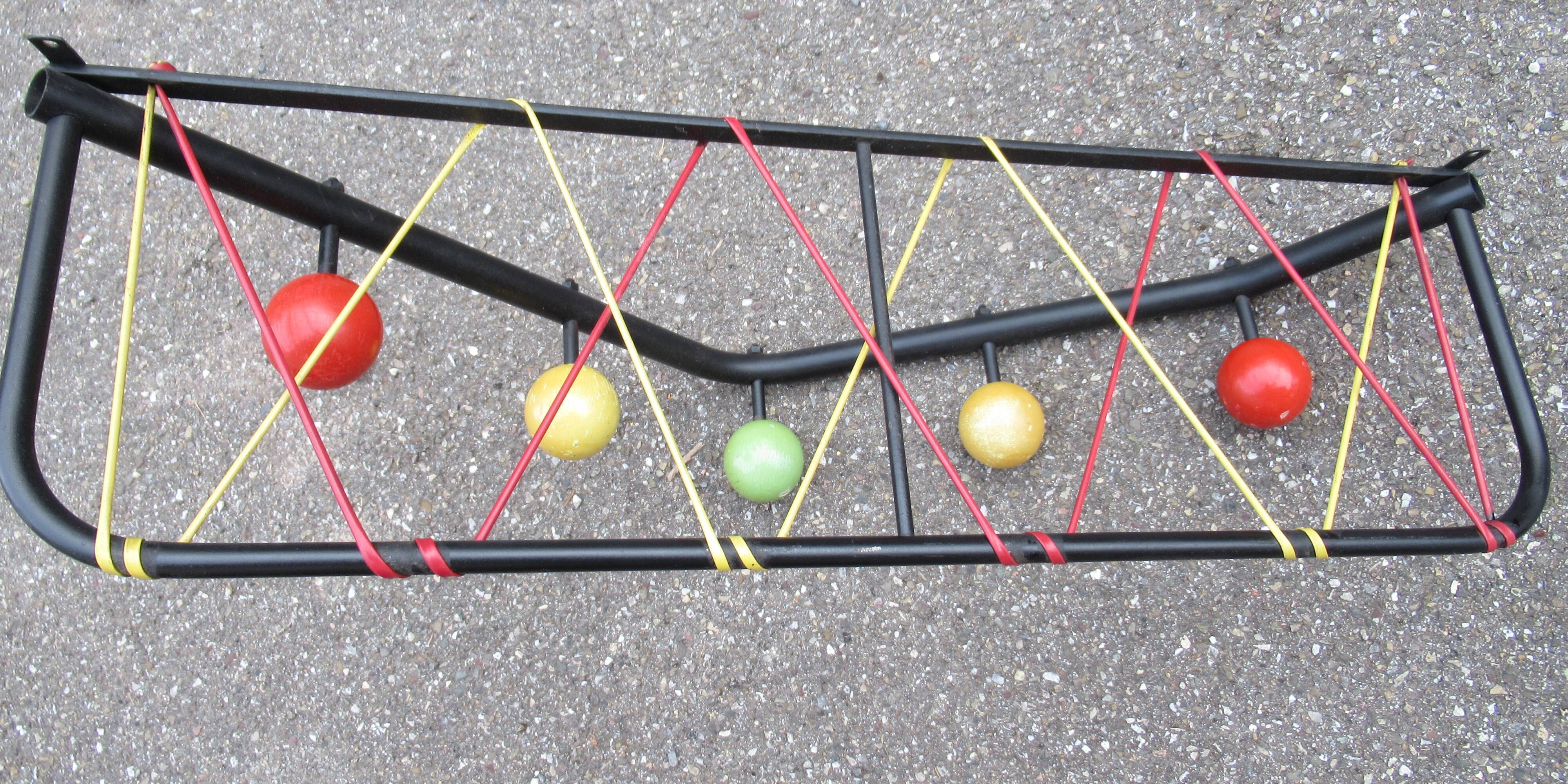 Door coat vintage ball scoubidou years 50