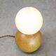 Vintage Italian Wooden and Opaline Table Lamp