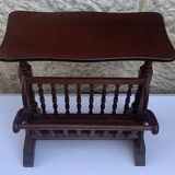 Wooden magazine rack end table