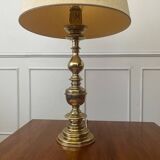 Large gilded bronze lamp