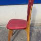 6 vintage chairs 1960 in wood and skaï