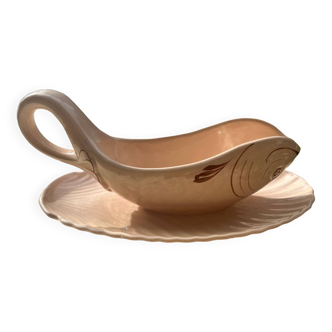 Ceramic fish gravy boat Longwy France