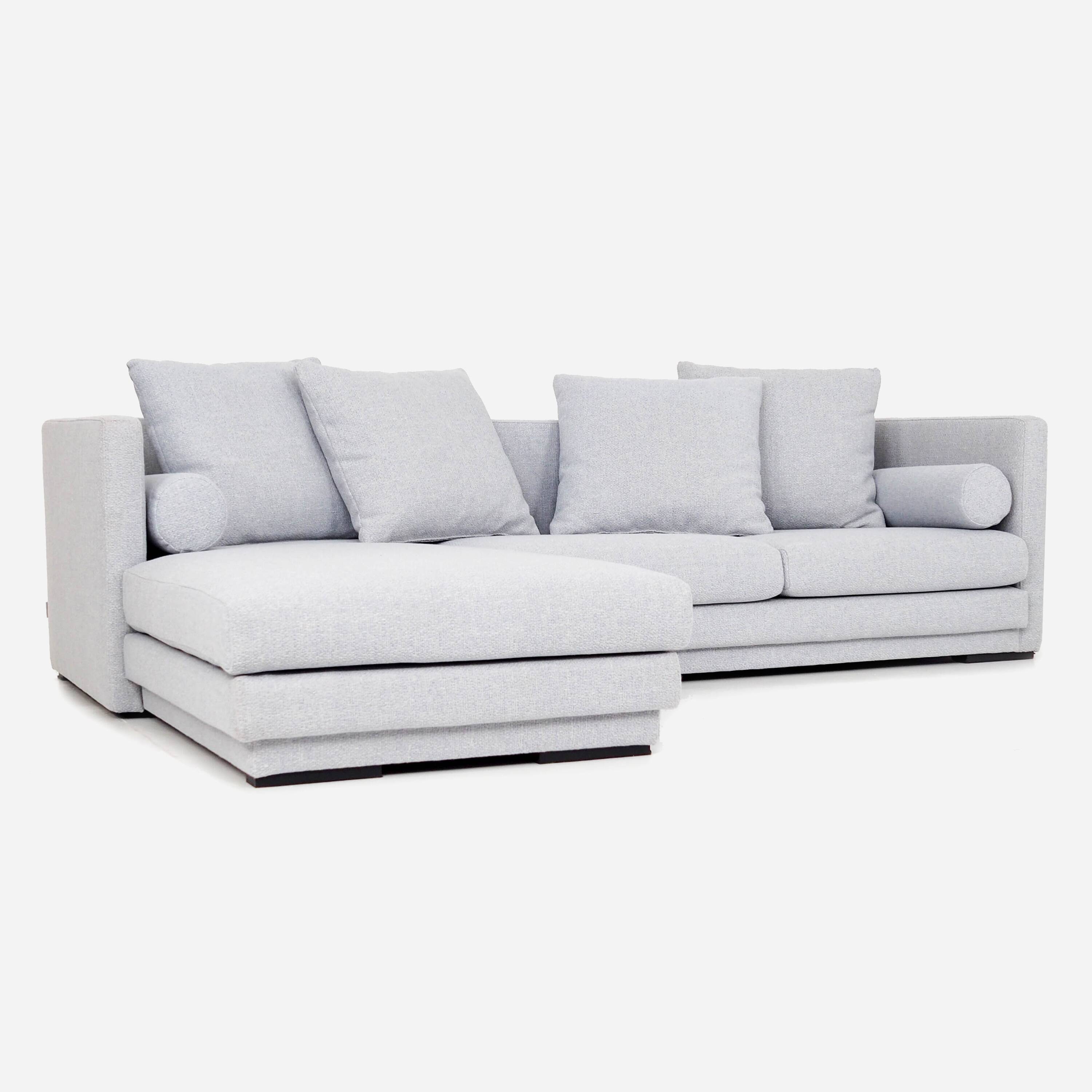 Canapé d'angle MALMO gris souris, design scandinave