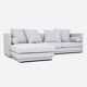 Canapé d'angle MALMO gris souris, design scandinave
