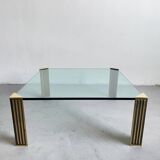Vintage 1970s Peter Ghyzcy Brass Coffee Table