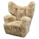 1930s Art Deco Wingback Armchair in Honey Skandilock Sheepskin