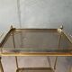 Gilded brass table and glass