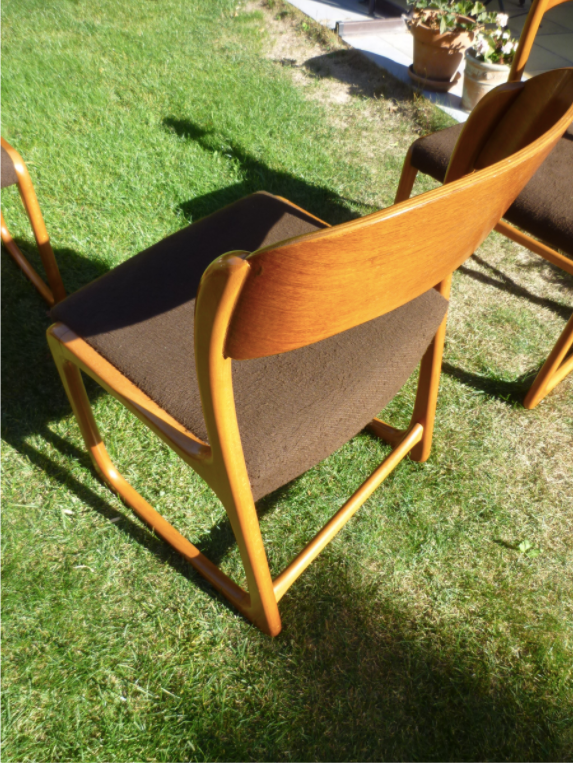 Set of 4 Baumann sleigh chairs