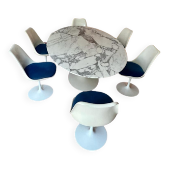 Marble tulip table 198 eero saarinen for knoll