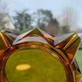 Orange smoked glass ashtray