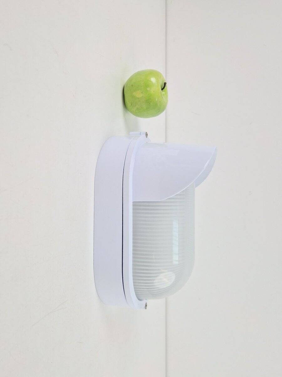 Vintage Outdoor Wall Lamp in Metal and Glass by Simes, Italy, 1970s