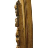 Grand Cadre Ovale En Bois Doré Roses Classiques Style Baroque France 77x57cm