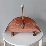 Old log holder in copper and brass