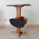 Vintage folk art magazine rack side table