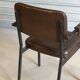 Paire de fauteuils de réunion vintage marron chocolat