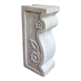 Sculpted Carrara marble stool column