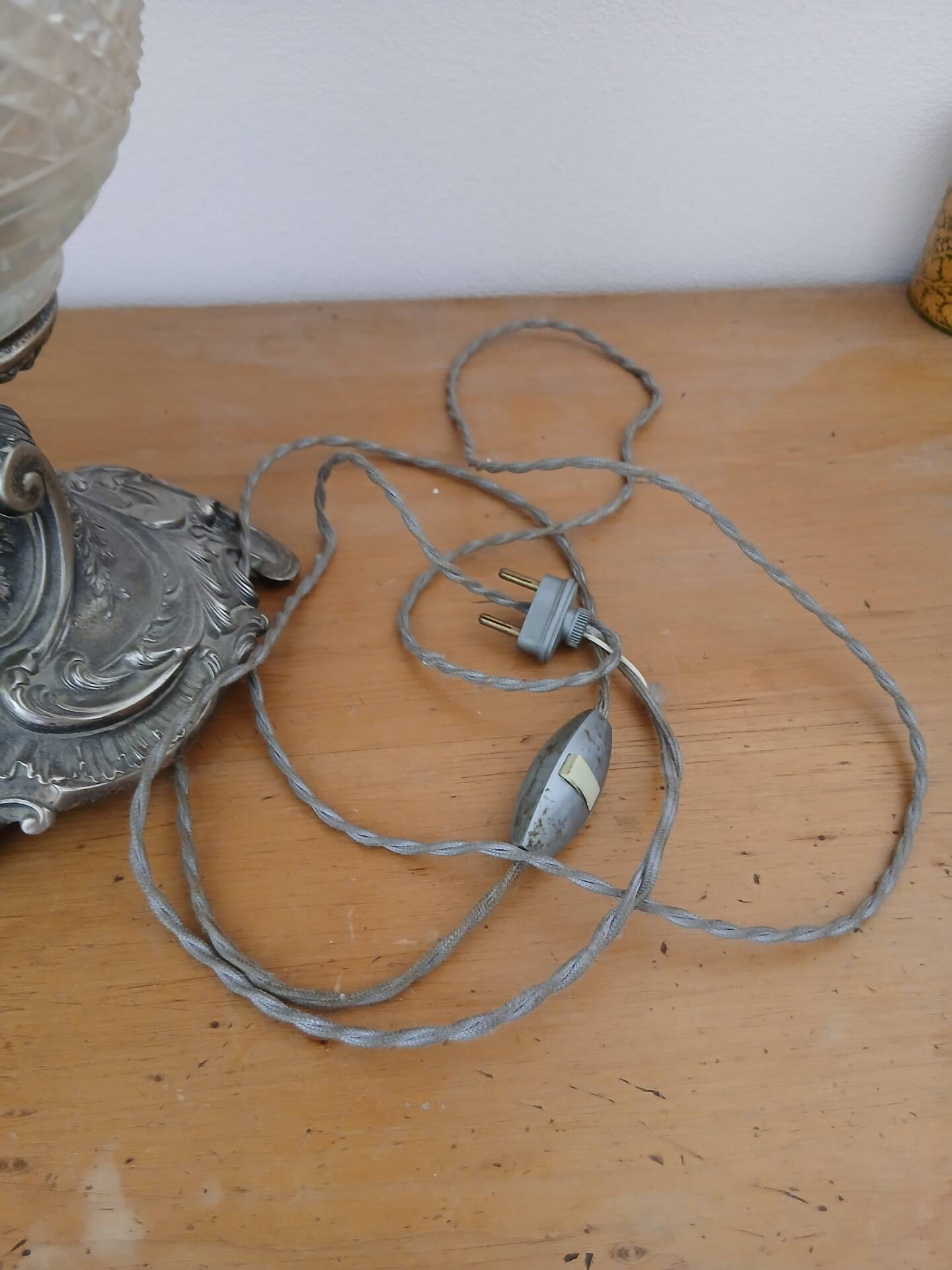 Silver floor lamp