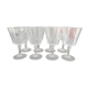 Set of 8 crystal wine glasses