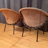 Pair of armchairs designed by Lusch Erzeugnis, Lusch & Co, Germany, 1960s