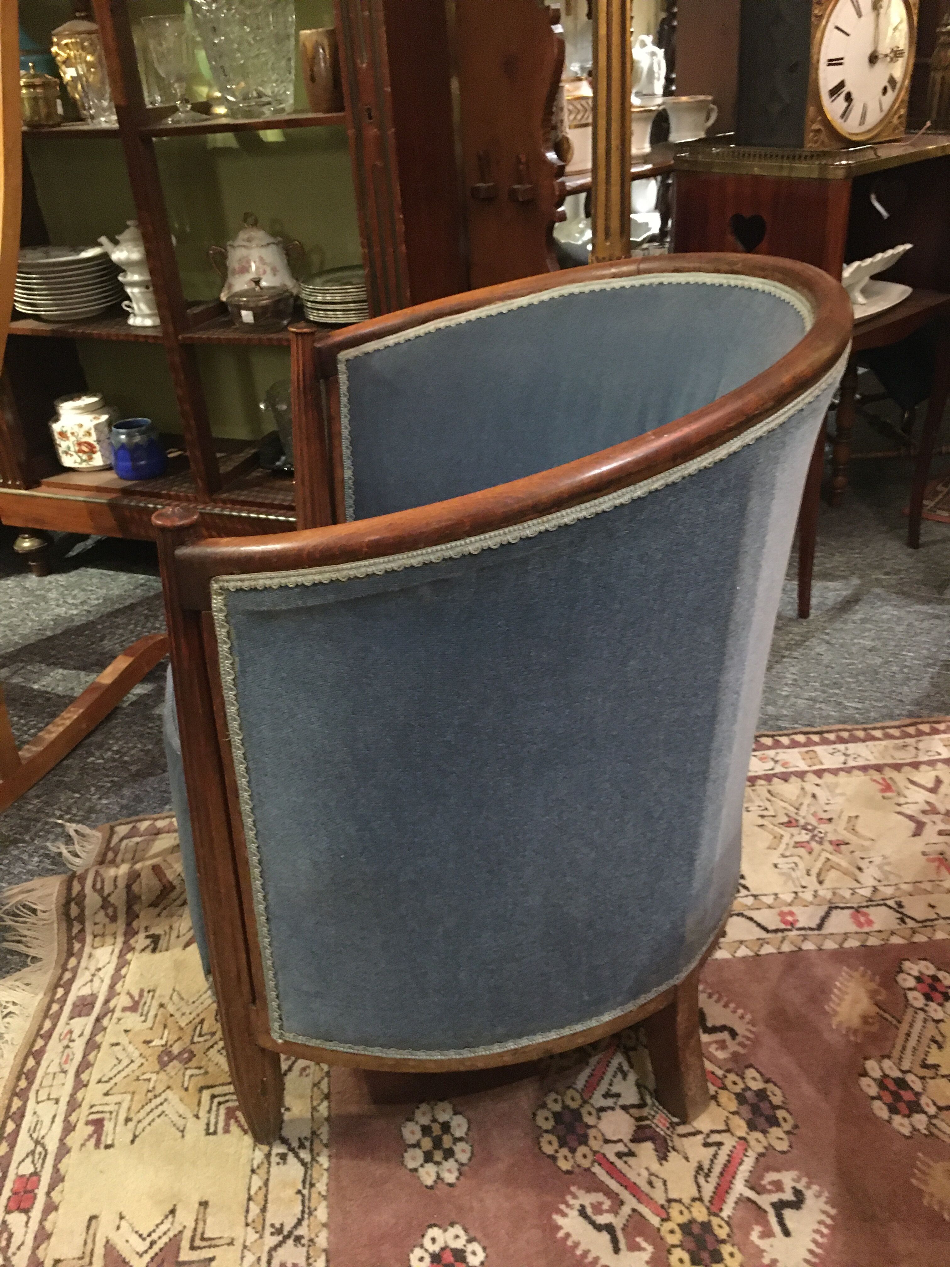 Tonneau Chair, Art-Deco, Dlg Paul Follot, circa 1925