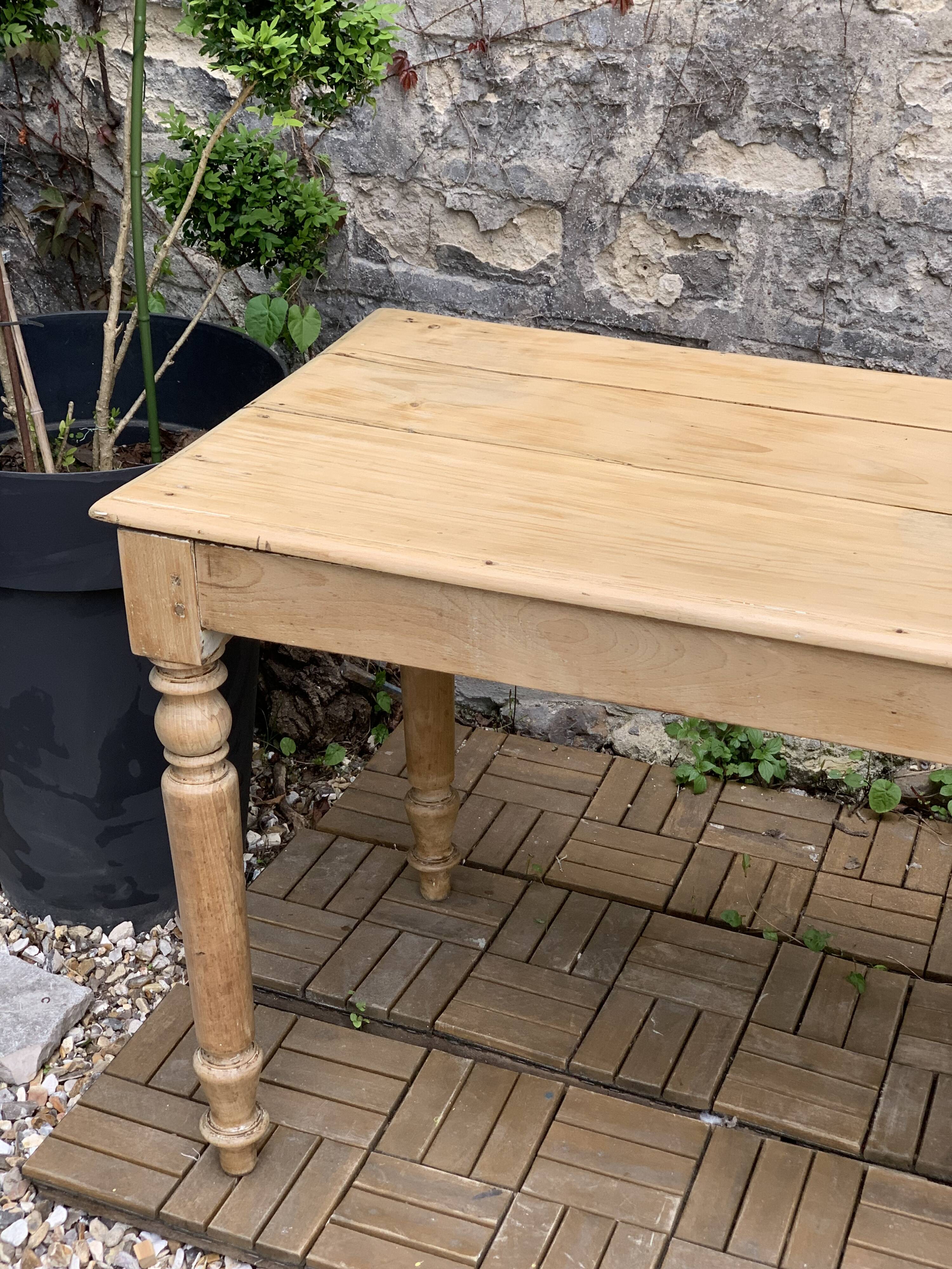 Raw wood farm table 1920