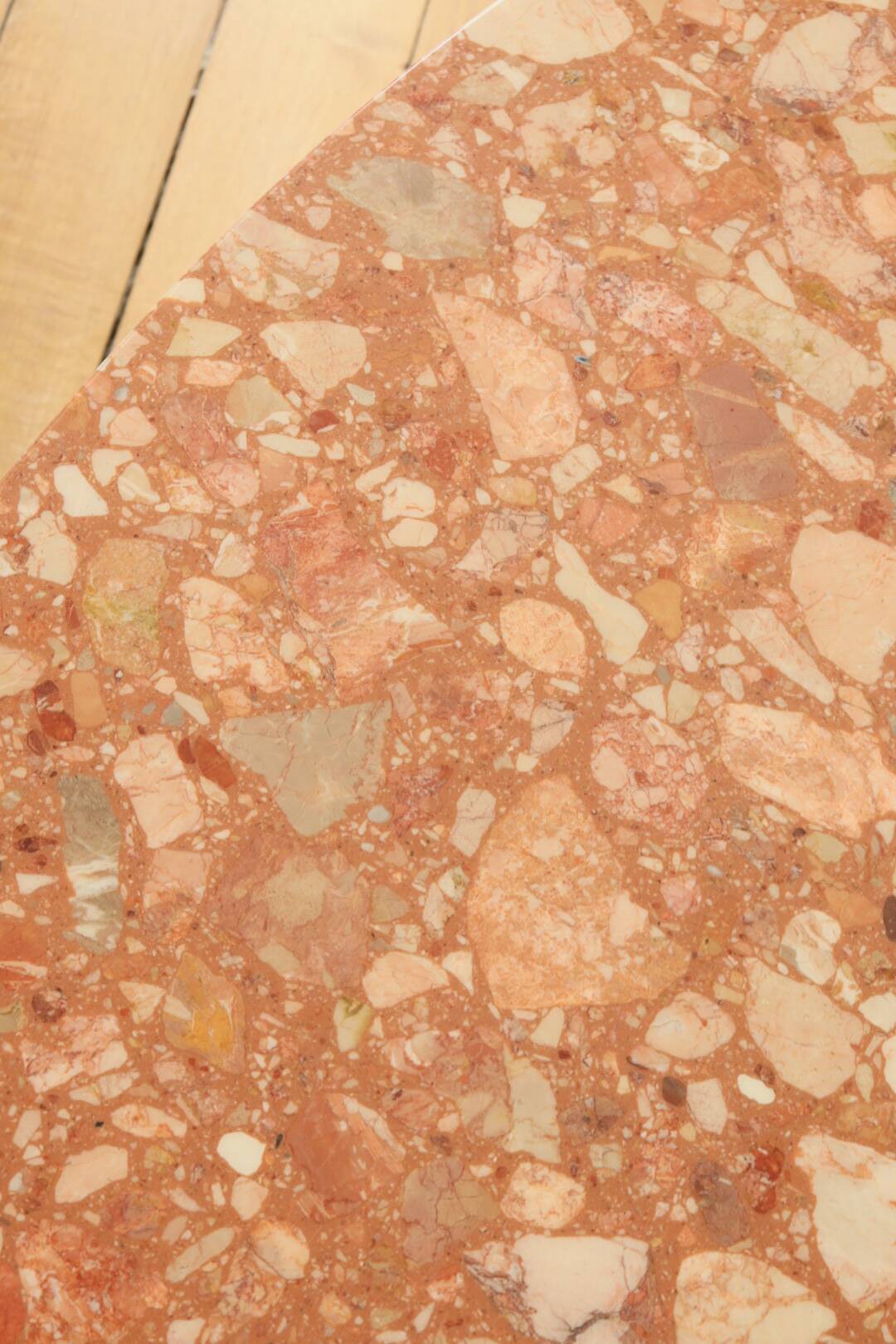 Terracotta marble coffee table