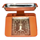 Stube - vintage household scale in orange painted metal - force 10 - 1960s